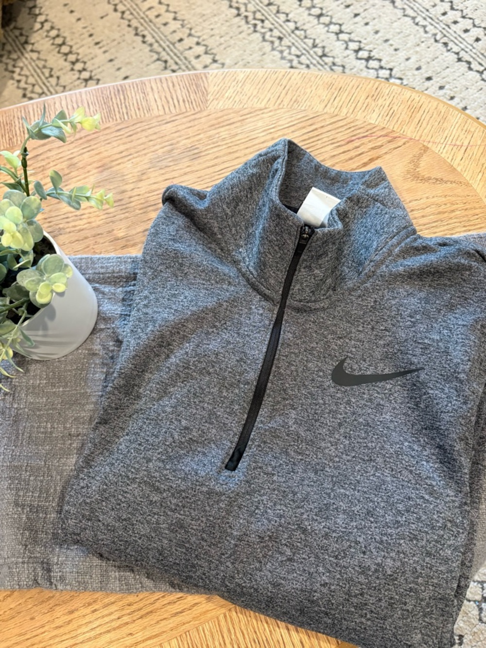 Nike Heather Gray Therma-Fit Half-Zip Pullover